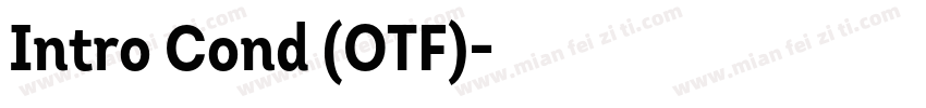 Intro Cond (OTF)字体转换